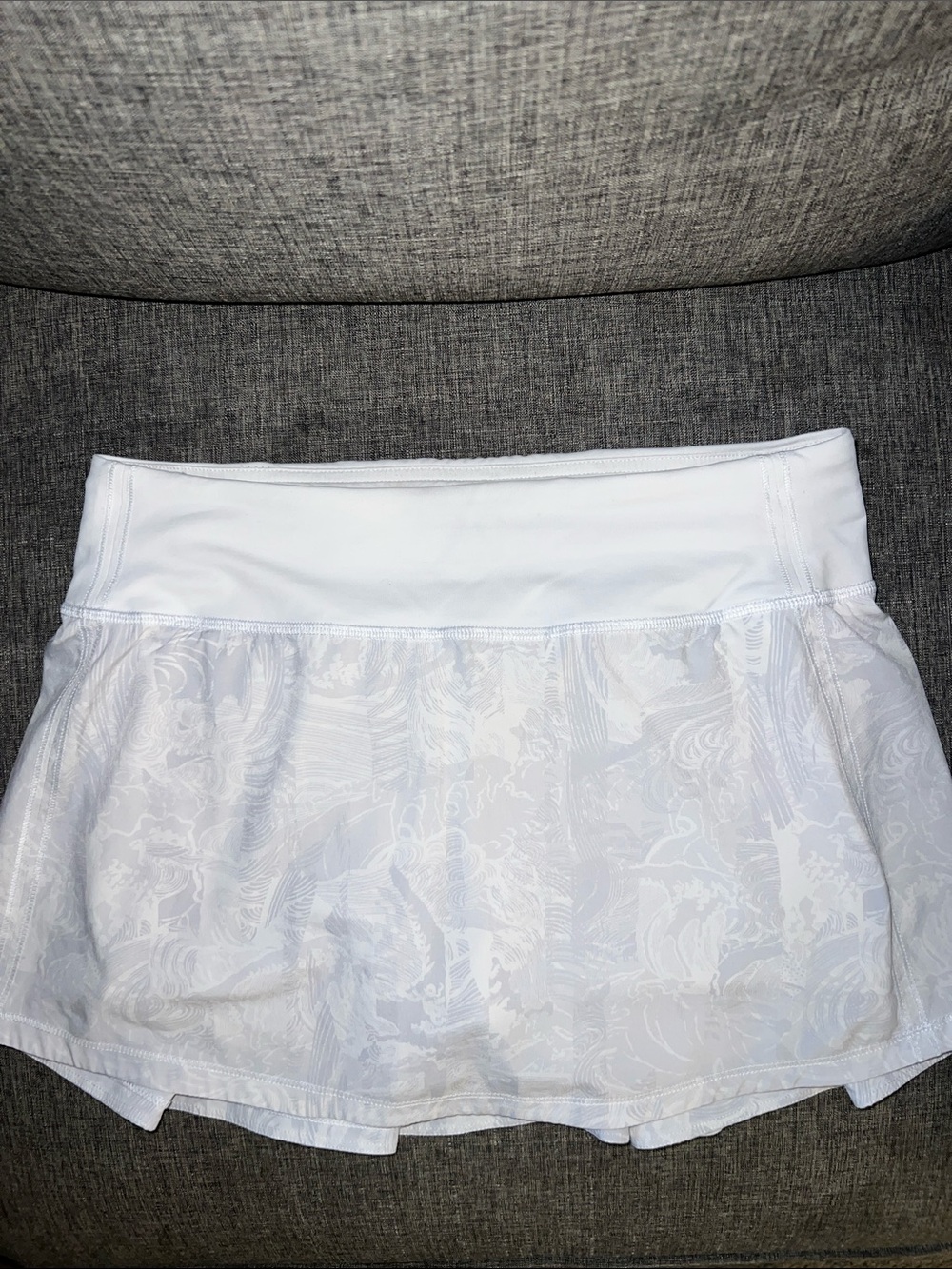 Lululemon White/Gray Tennis Skort Size 4 Reg